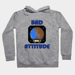 Bad Attitude pilot attitude indicator Hoodie